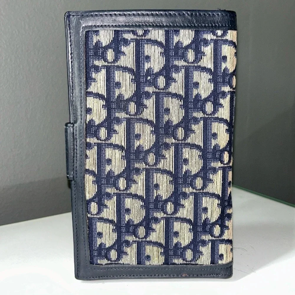 Christian Dior Vintage Oblique Trotter Snap Wallet